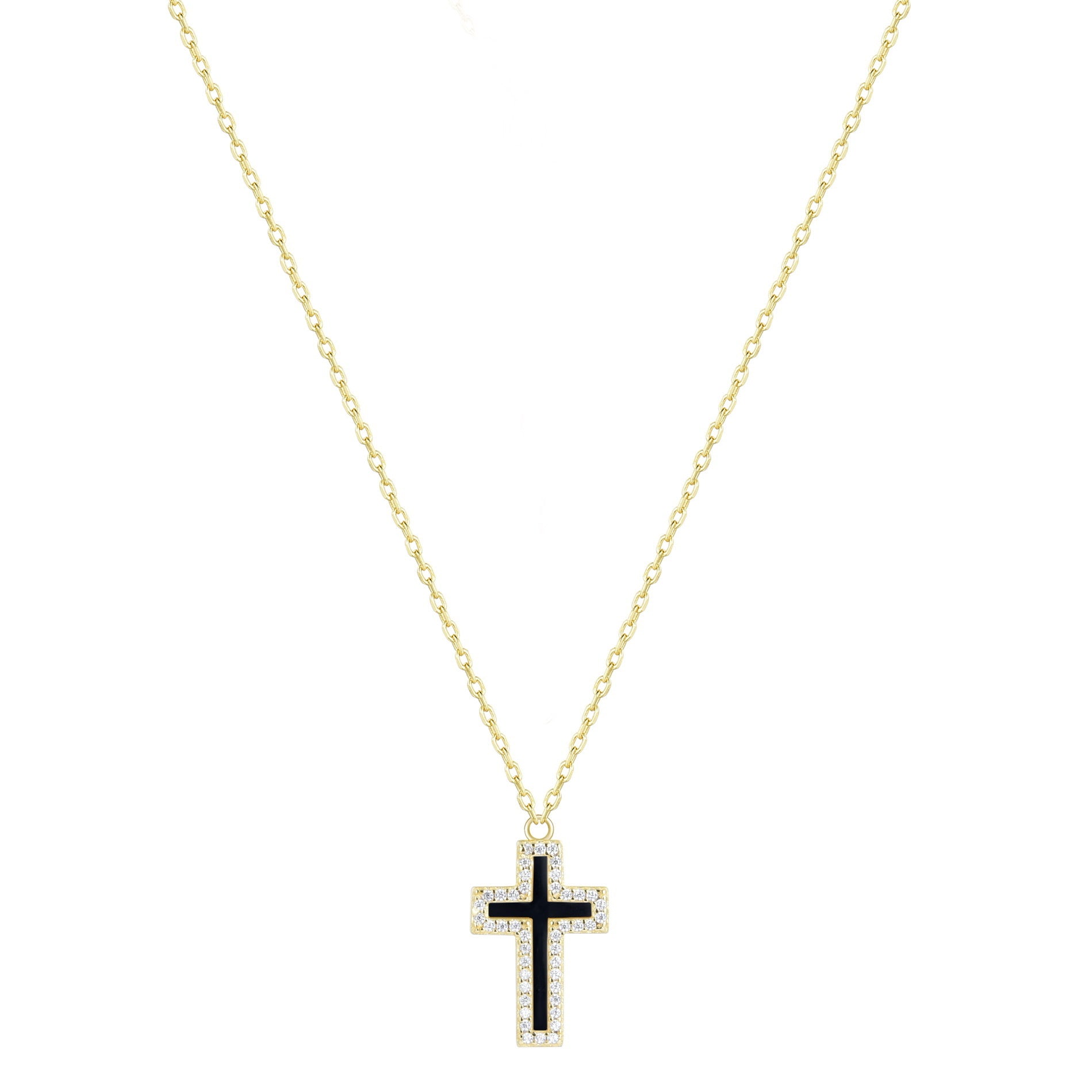 Onyx shop cross pendant