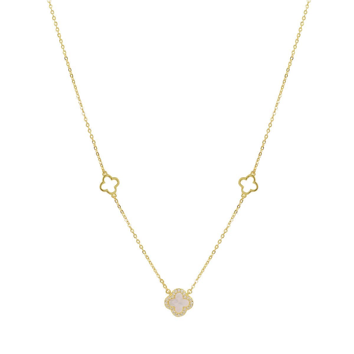 Clover on sale necklace gold