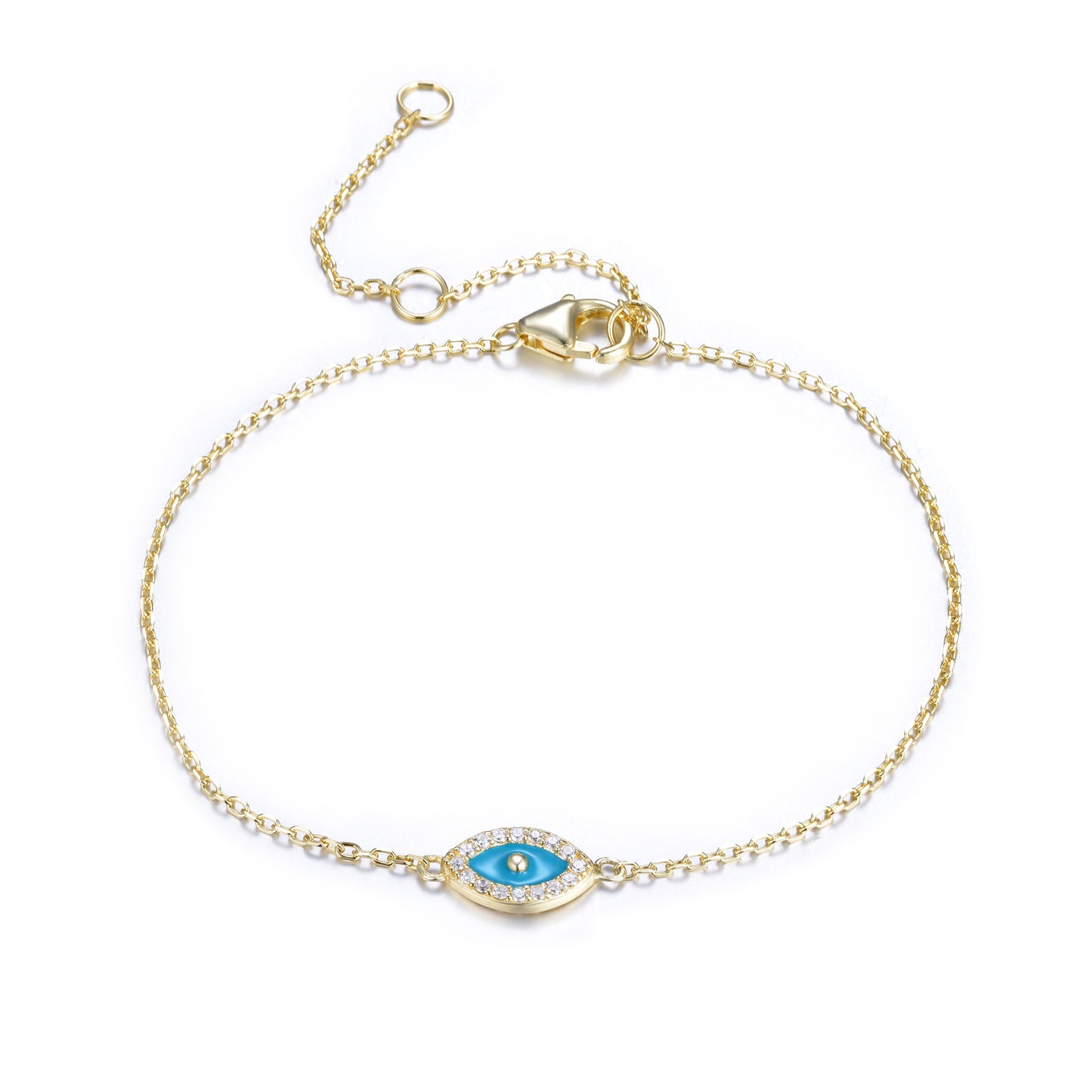 NATALIE MINI EVIL EYE GOLD BRACELET