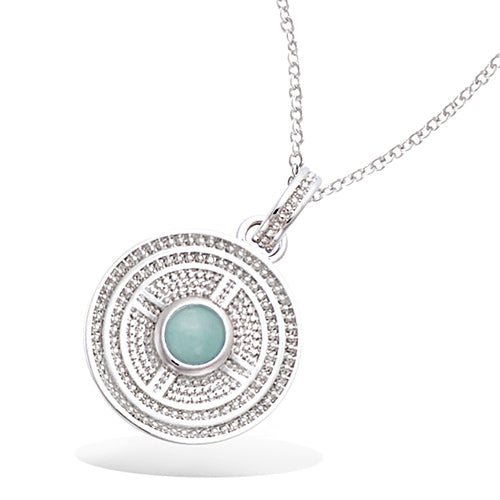 HARMONY AMAZONITE STERLING SILVER NECKLACE