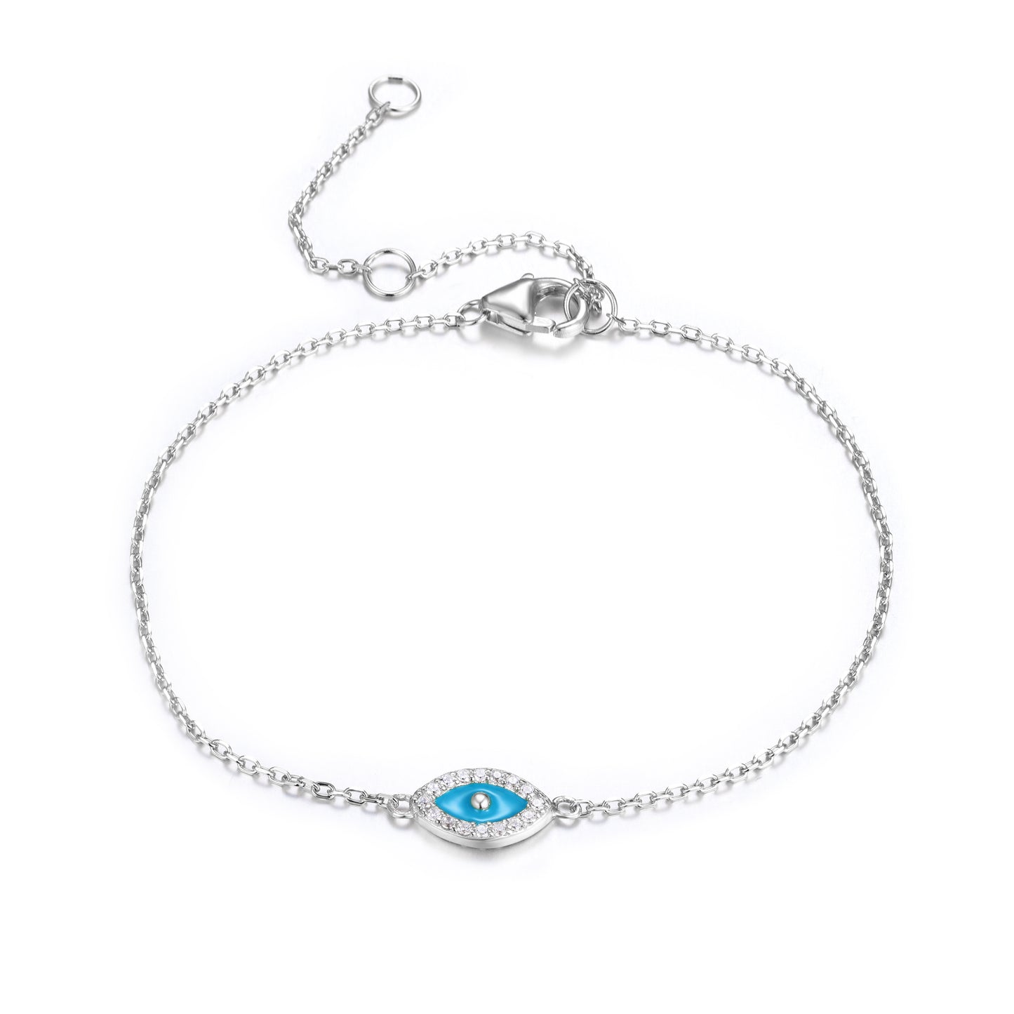 NATALIE MINI EVIL EYE SILVER BRACELET