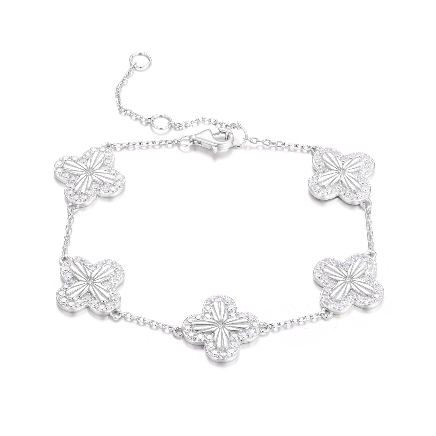 TUSCANY FIVE CLOVER SILVER BRACELET