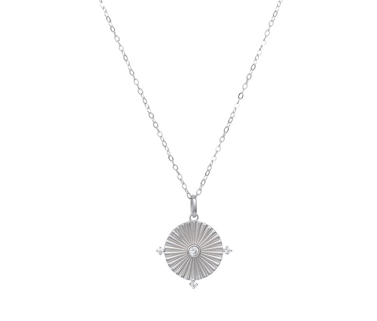 ALBA DISC STERLING SILVER NECKLACE