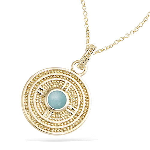 HARMONY AMAZONITE GOLD NECKLACE