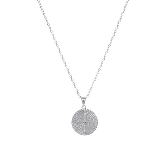 RADIANCE DISC STERLING SILVER NECKLACE