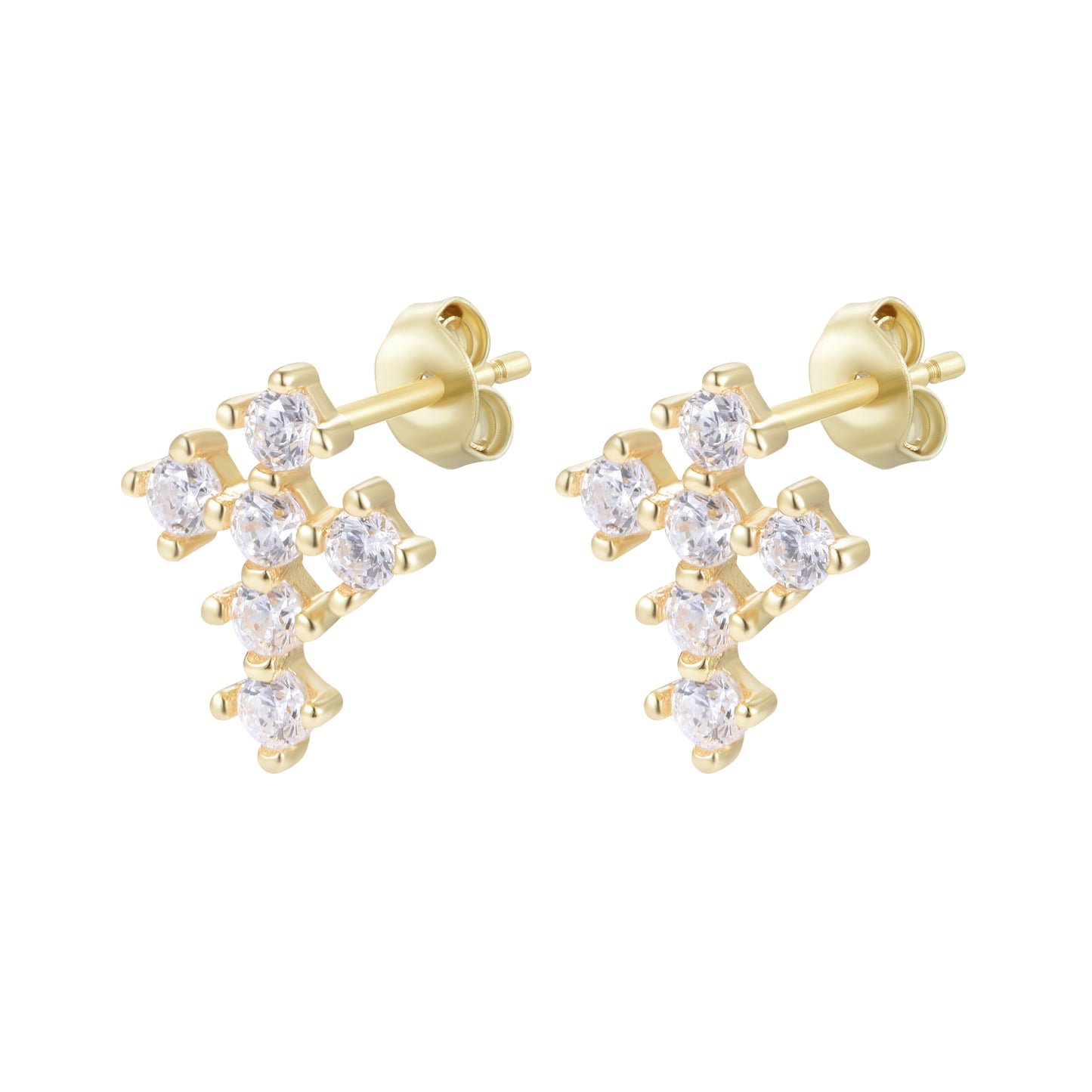 ANISE MINI CROSS GOLD EARRINGS