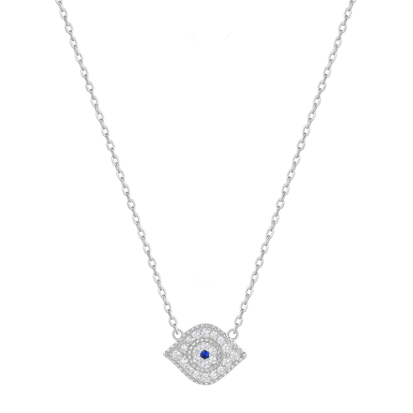 ELIDA EVIL EYE SILVER NECKLACE