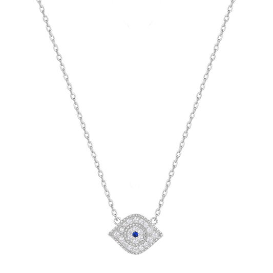 ELIDA EVIL EYE SILVER NECKLACE