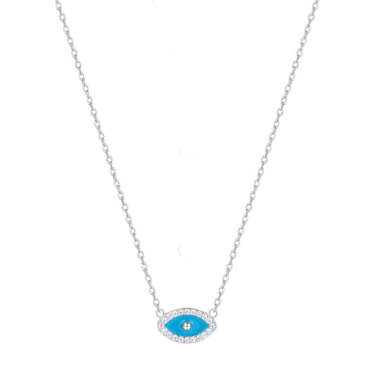 NATALIE MINI EVIL EYE SILVER NECKLACE