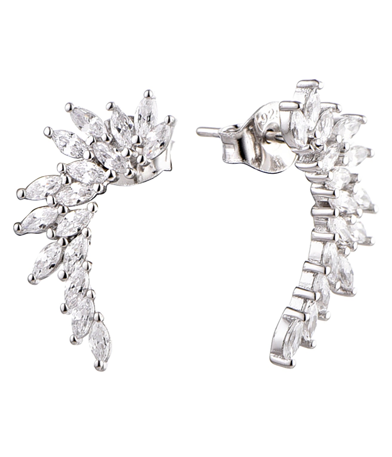 ANISA CASCADE SILVER EARRINGS