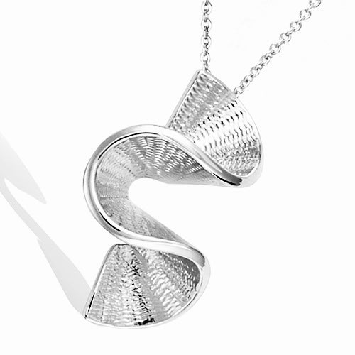 RIBBON STERLING SILVER NECKLACE