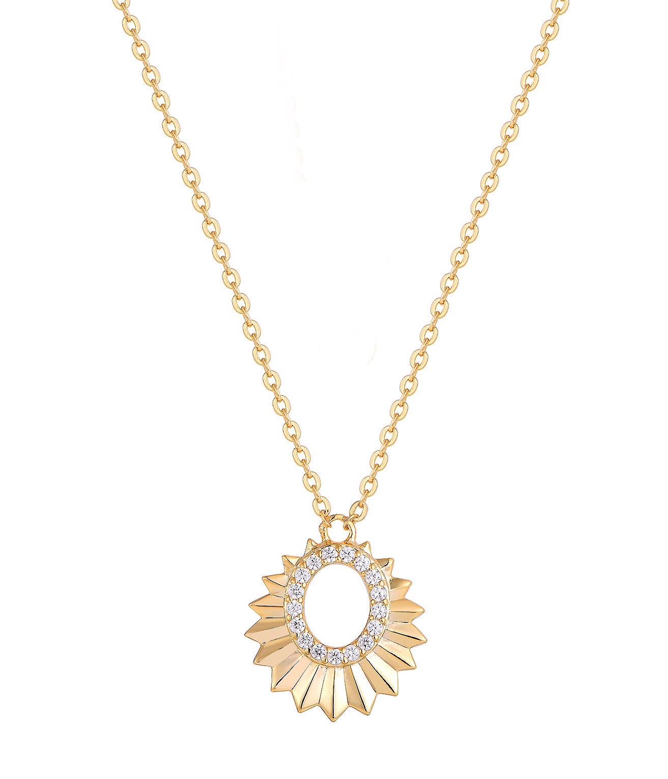 ELENA SUNBURST GOLD NECKLACE