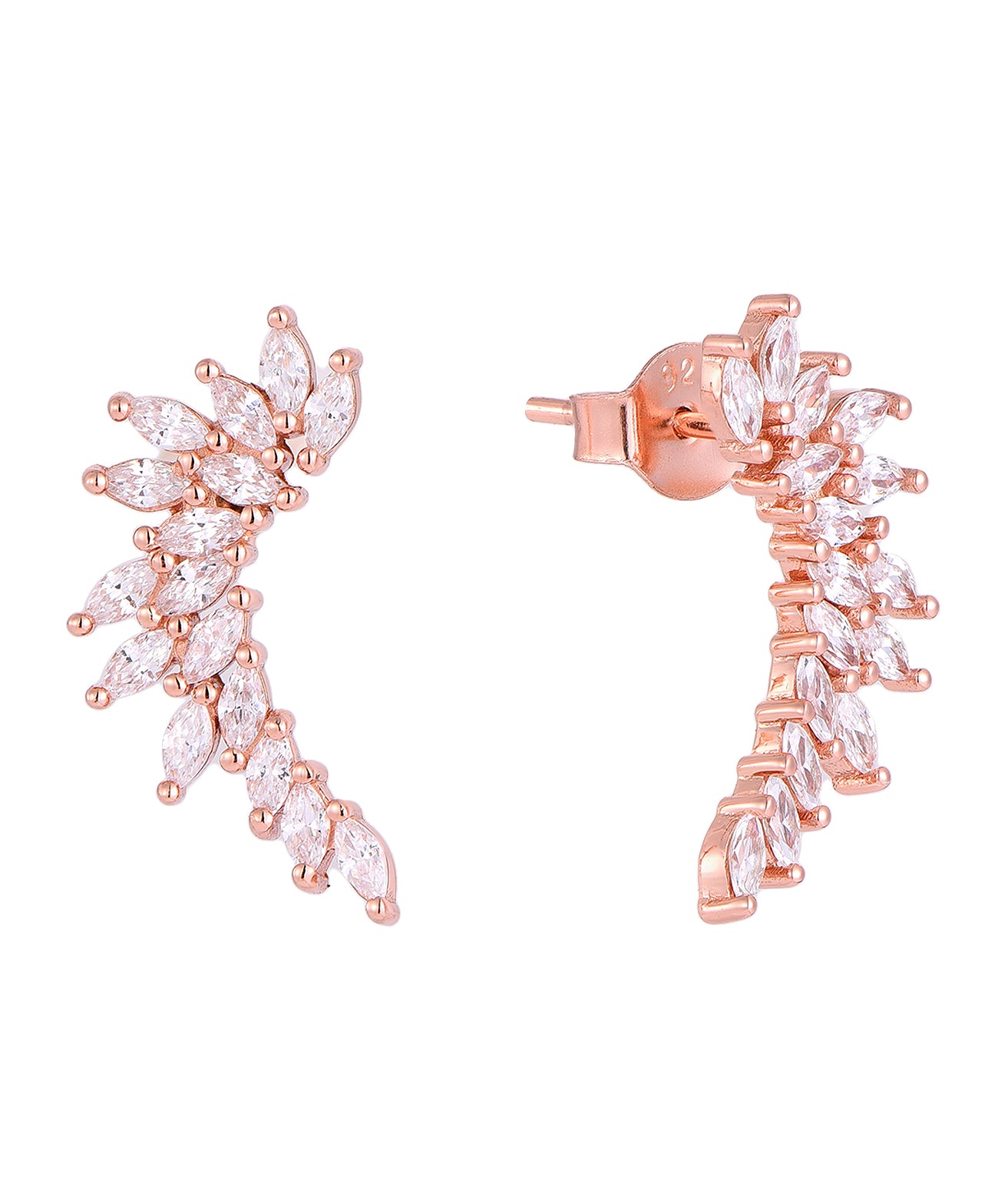 ANISA CASCADE ROSE GOLD EARRINGS