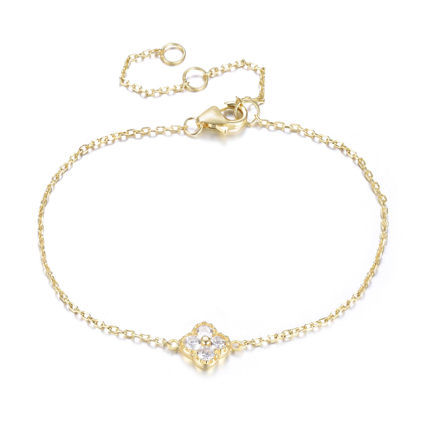 MIA MINI CRYSTAL CLOVER GOLD BRACELET