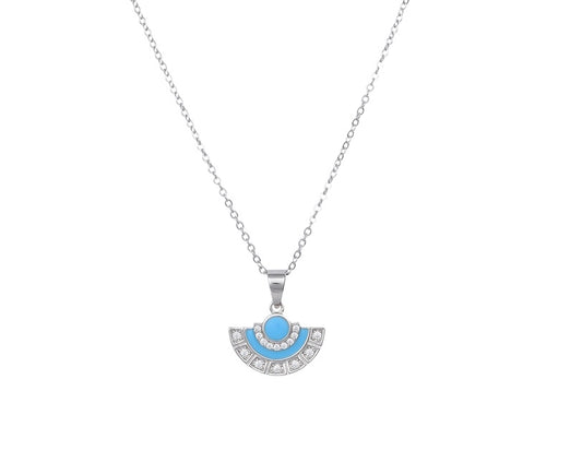 AMANAH EVIL EYE STERLING SILVER NECKLACE