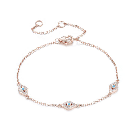 LUXOR EVIL EYE ROSE GOLD BRACELET