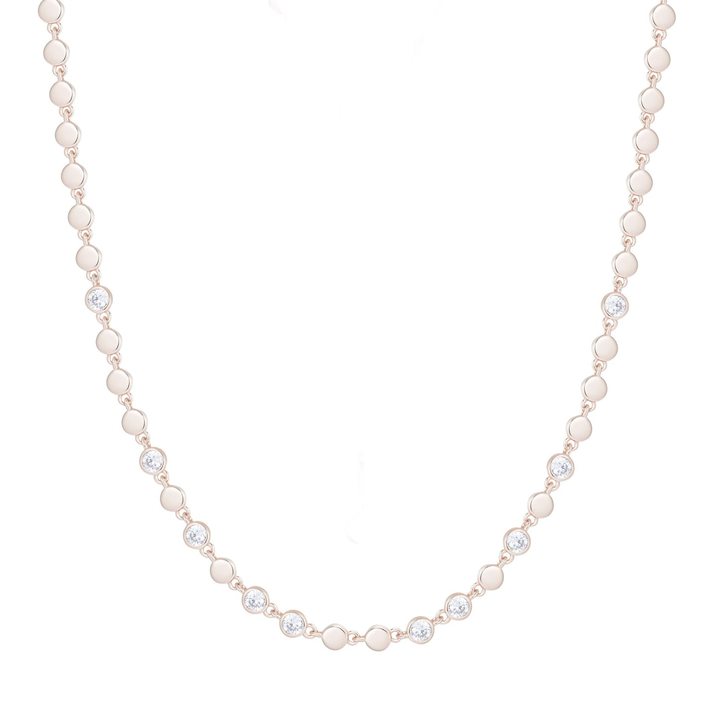 RENEE DISC ROSE GOLD NECKLACE