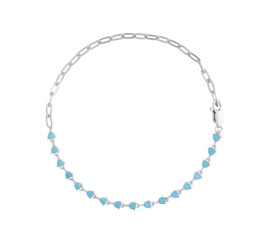 NAIRA TURQUOISE STERLING SILVER BRACELET