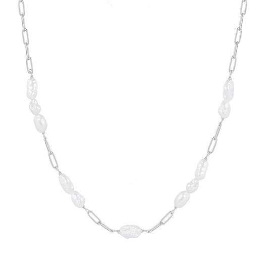 LULU FRESHWATER PEARL SILVER NECKLACE