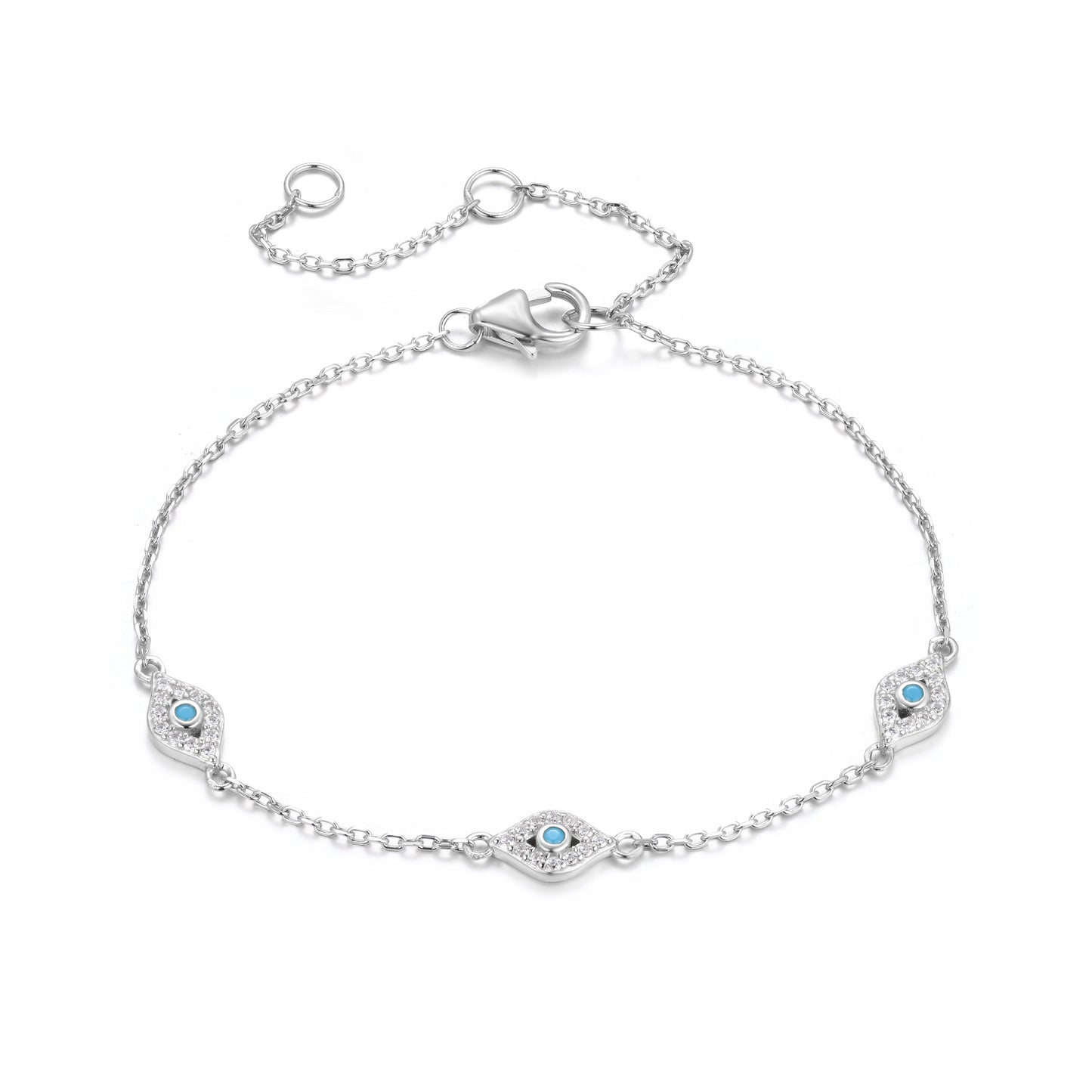 LUXOR EVIL EYE SILVER BRACELET