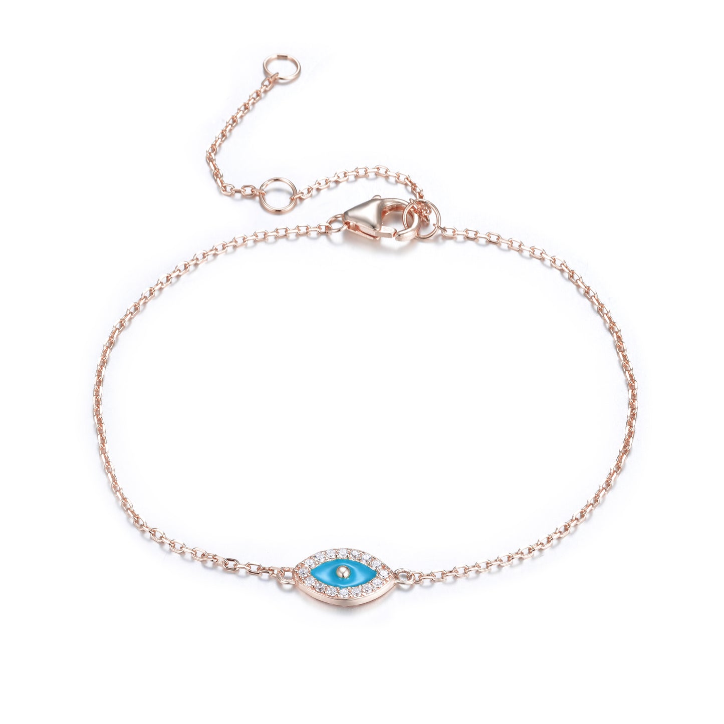 NATALIE MINI EVIL EYE ROSE GOLD BRACELET