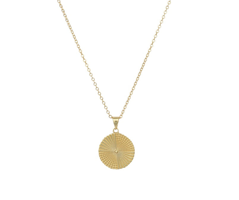 18K GOLD VERMEIL RADIANCE DISC NECKLACE