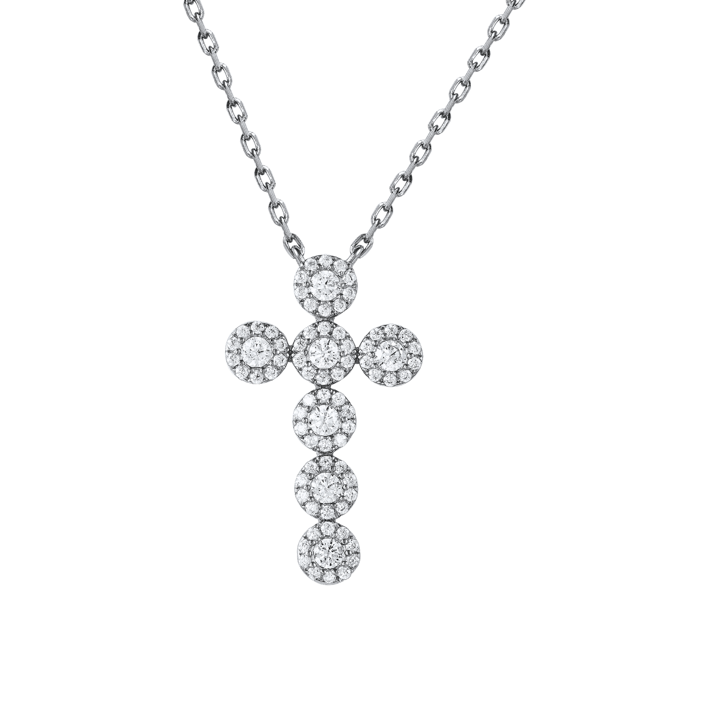 HOPE CRYSTAL CROSS SILVER NECKLACE