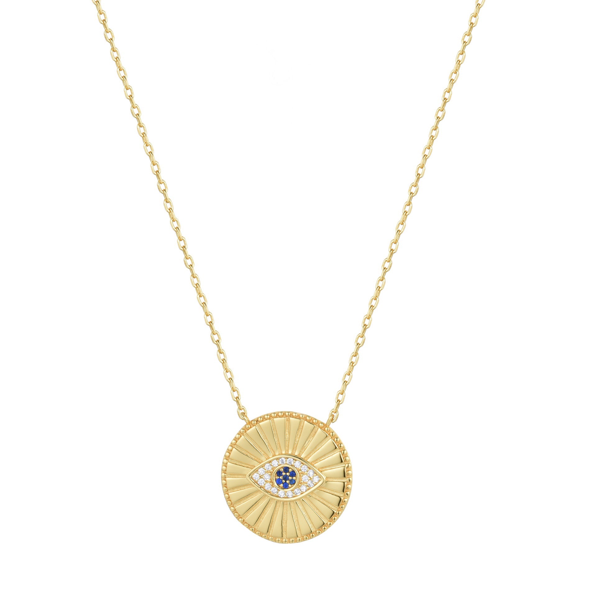 AMINAH EVIL EYE GOLD NECKLACE – Alique