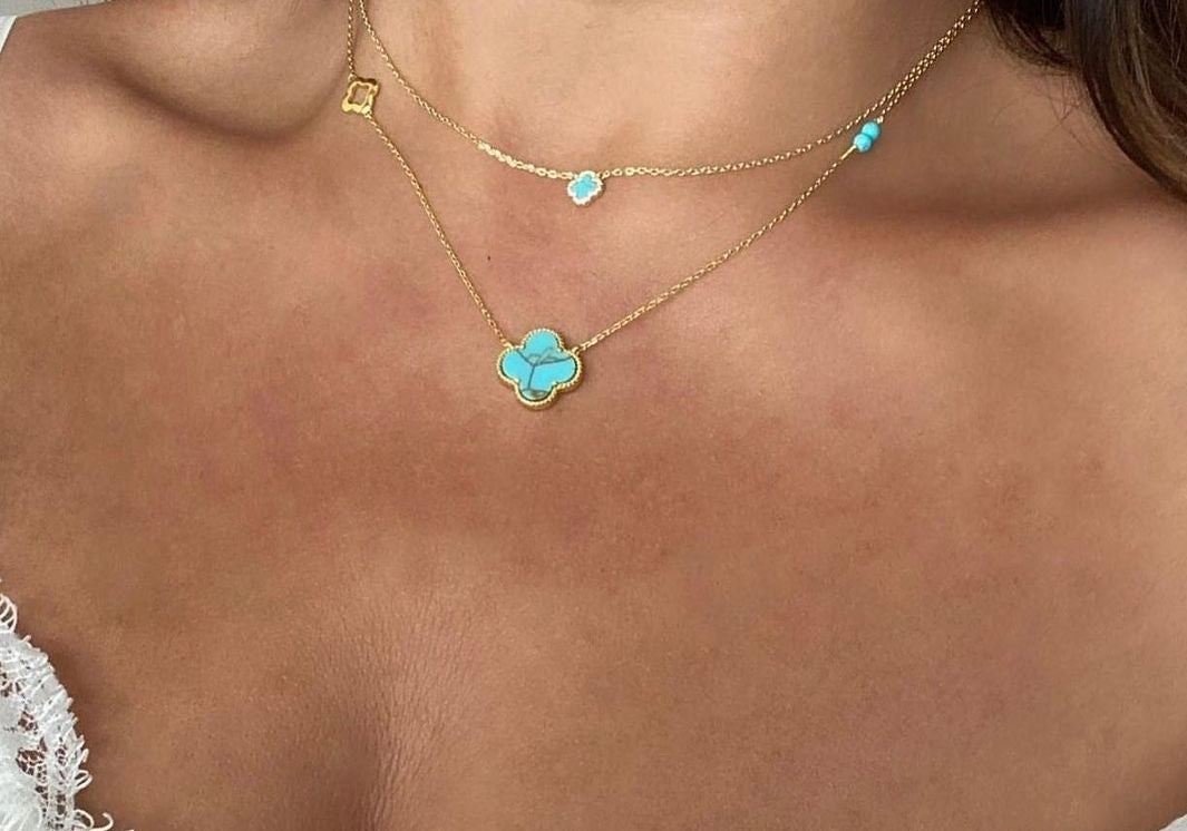 David Yurman DY Elements Turquoise Enamel Charm Necklace with 18k Yellow  Gold and Diamond | Lee Michaels Fine Jewelry stores