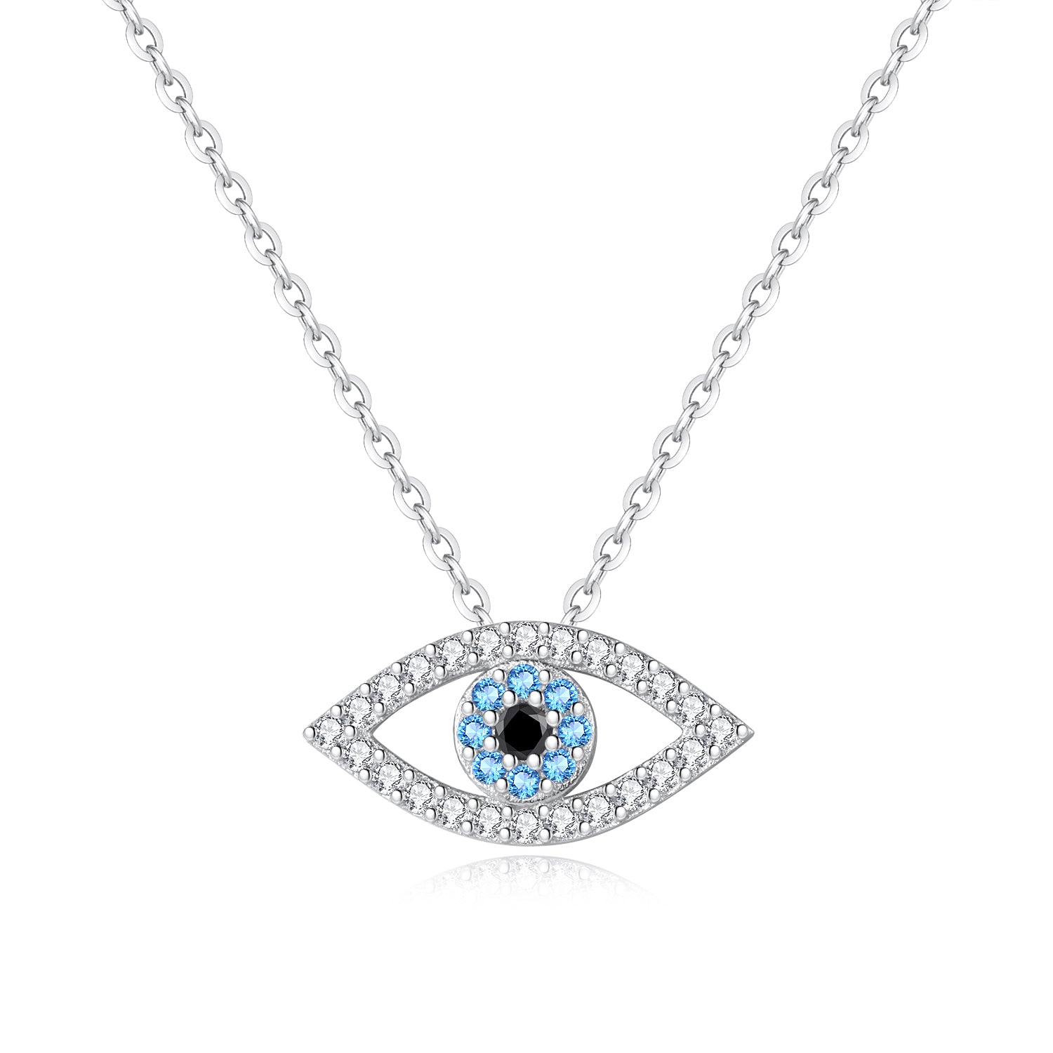 ANAYA EVIL EYE SILVER NECKLACE – Alique